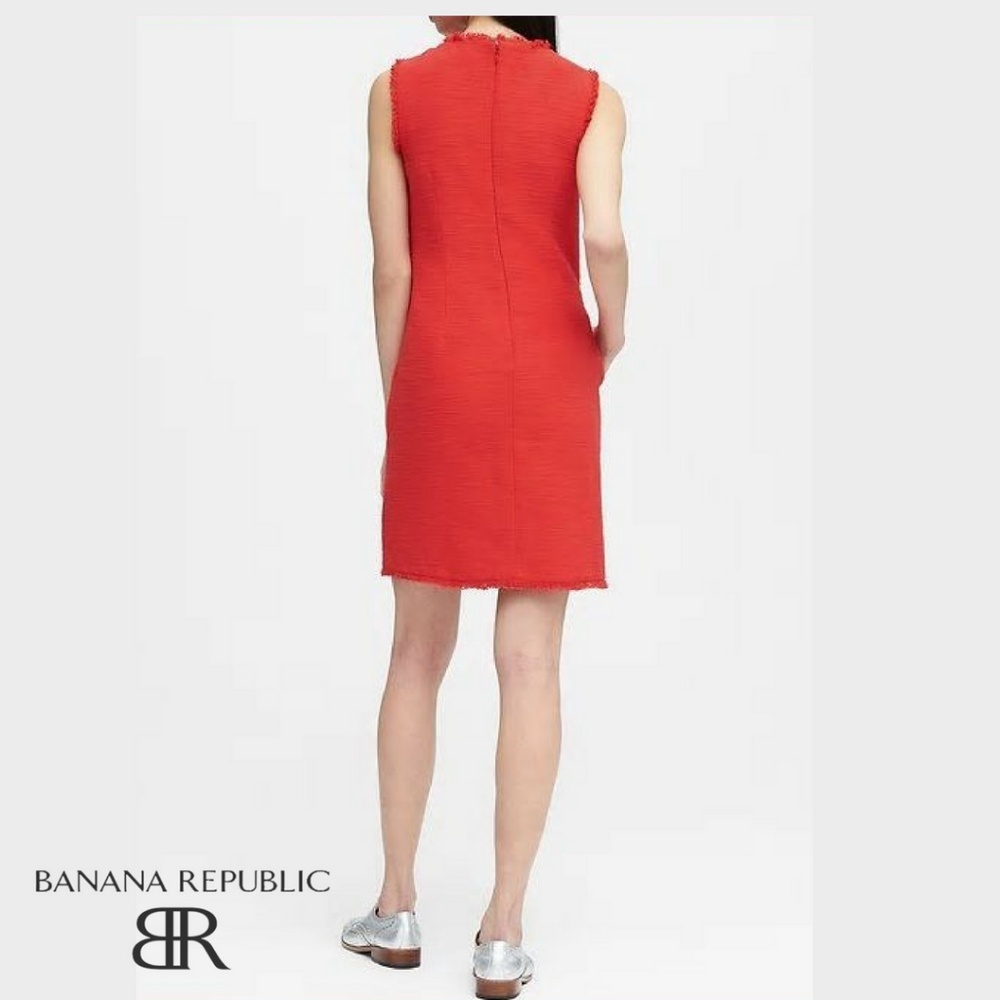 BANANA REPUBLIC Tweed Shift Dress Career - Size 4 - Picture 3 of 7